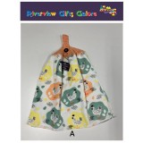Crochet Top Hand Towel / Tea Towel -  Chickens